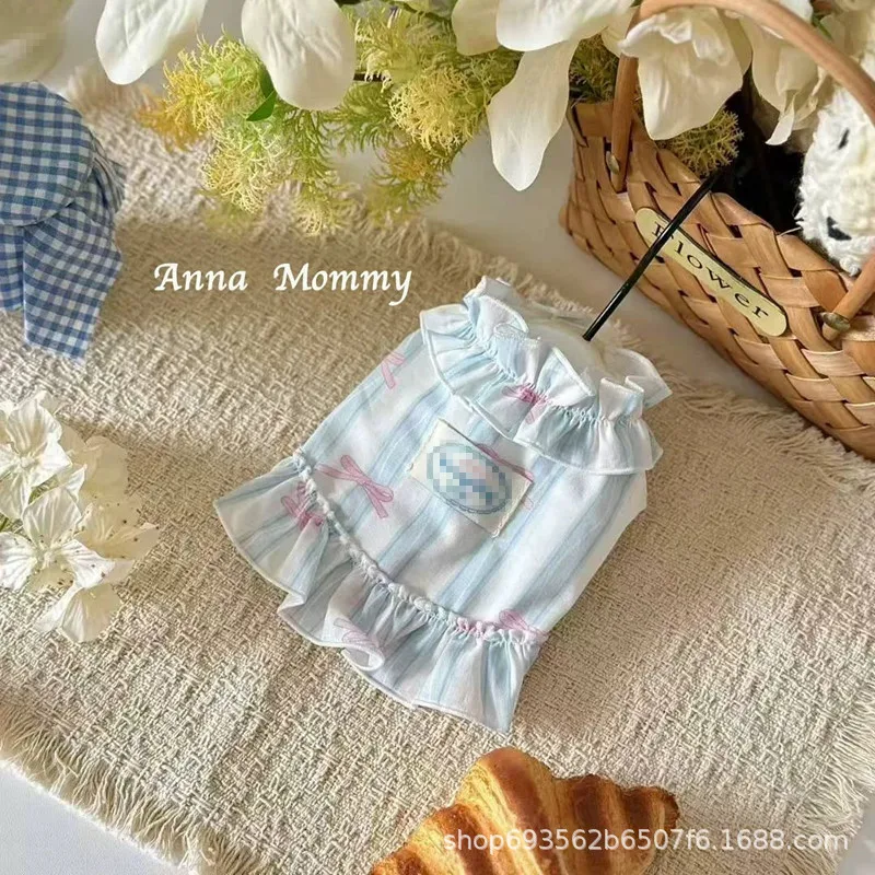 Chaleco a rayas con encaje para perros pequeños - Primavera - imagen 2