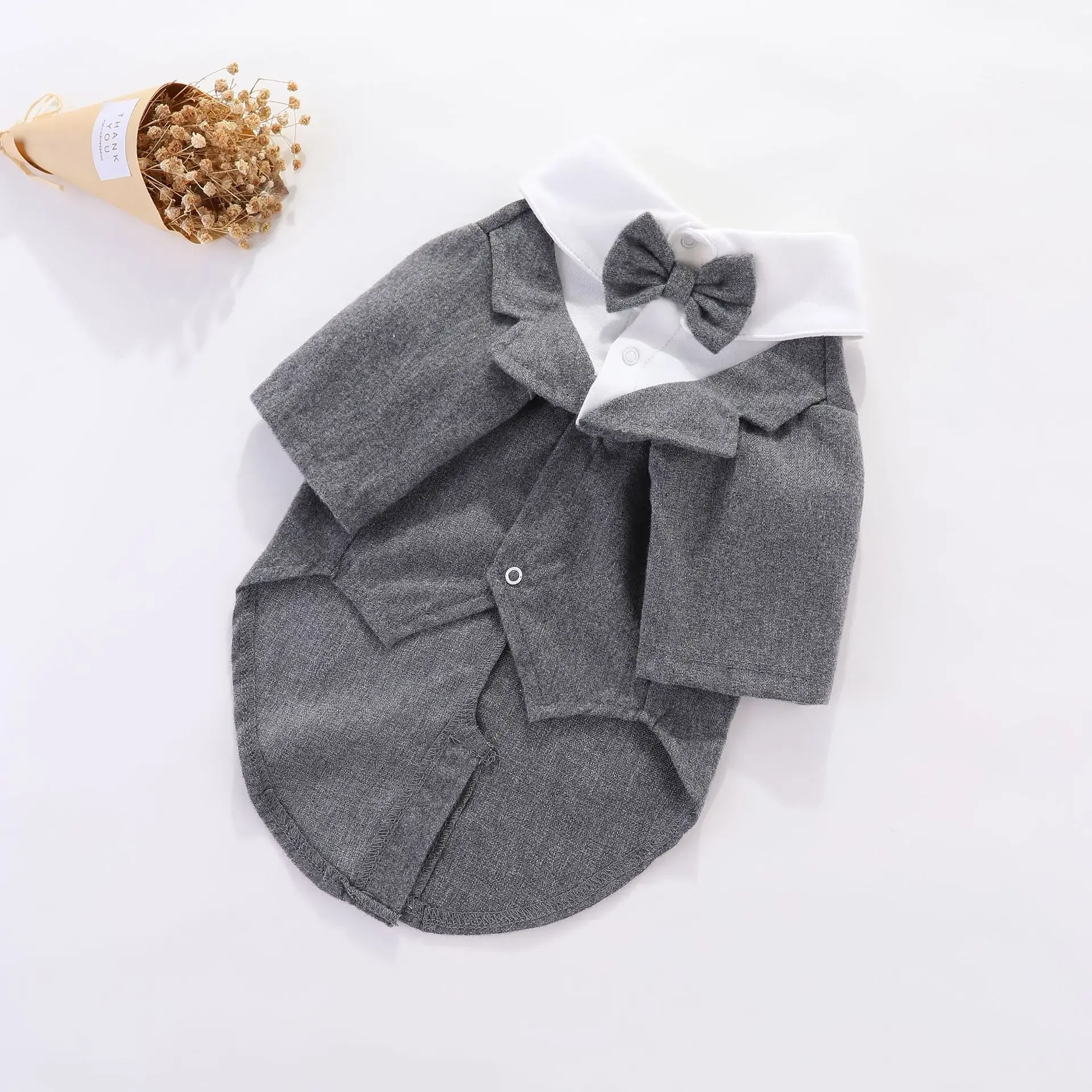 Ropa de otoño e invierno para mascotas, trajes de gato y perro, oso de peluche y otros perros pequeños, vestidos de novia, novedad - imagen 4