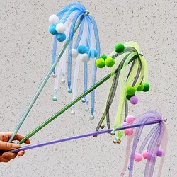 Juguete para gatos, bola de lana con borlas, juguetes para gatos, red elástica interactiva, palo de burlas para gatos de girasol, juguete para gatos autohi con campana, suministros para mascotas