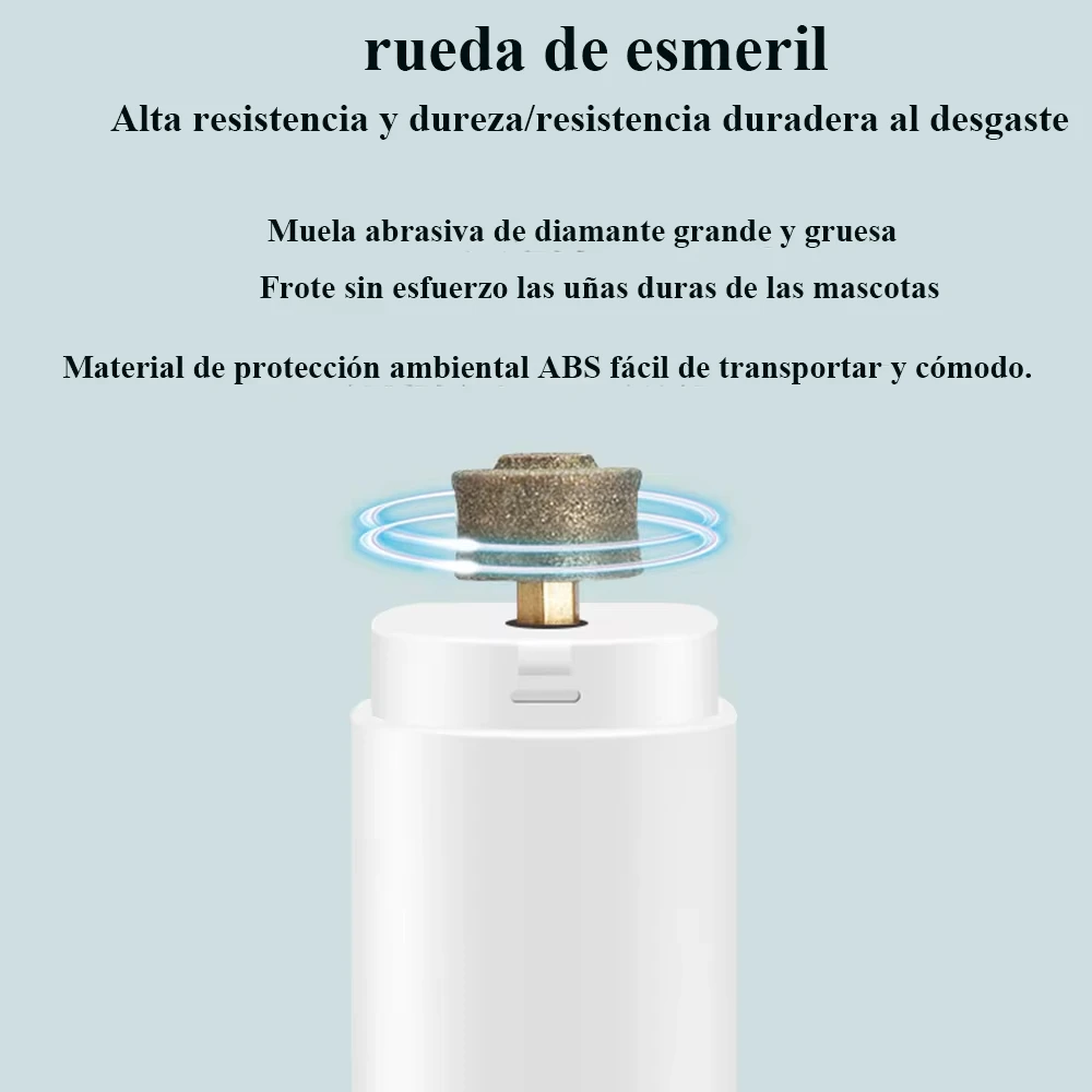 Cortauñas con luz LED recargable por USB para perros y gatos - imagen 4