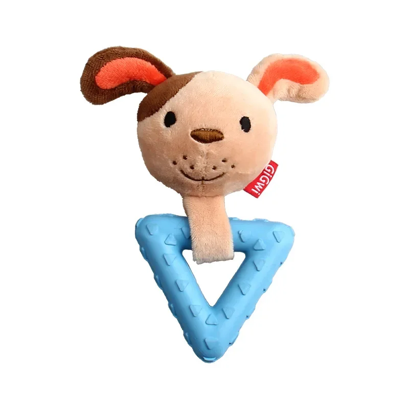 Q lindo juguete de conejo para perro, flor de goma de felpa, perro mapache, pingüino, dientes de molienda vocales, juguete para mascotas - imagen 4