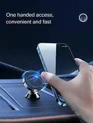 360 °   Soporte magnético giratorio para teléfono de coche, soporte Universal para parabrisas de salpicadero para navegación GPS, 1 Uds.