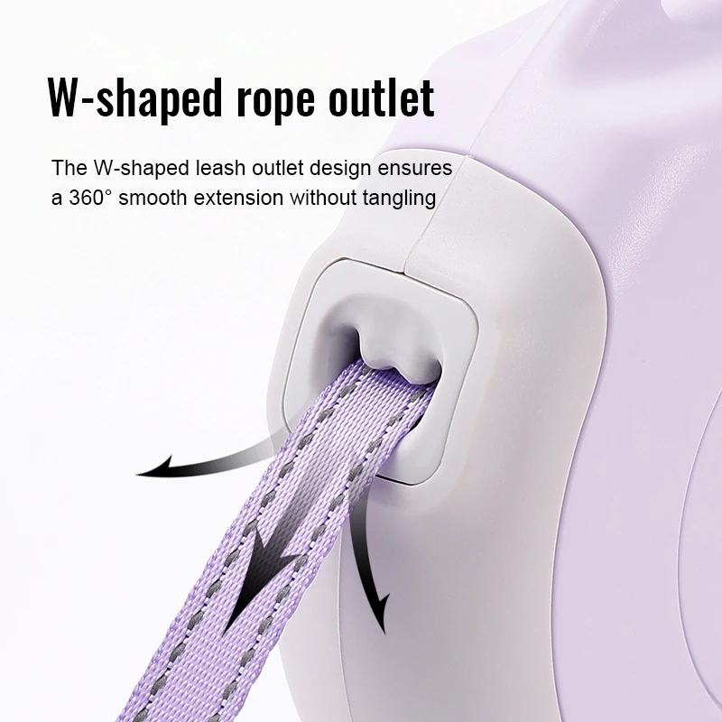 Correa para perro, cinta de nailon fuerte retráctil sin enredos, bloqueo de pausa de freno con una sola mano, propietarios de perros y gatos, confiable TLL5001 - imagen 4