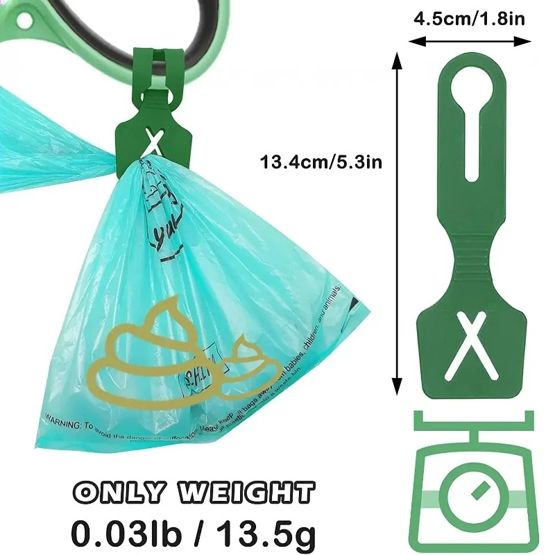 Soporte de silicona para bolsas de excrementos de perros, Clip dispensador de bolsas de basura manos libres para correa, suministros de limpieza para mascotas - imagen 5