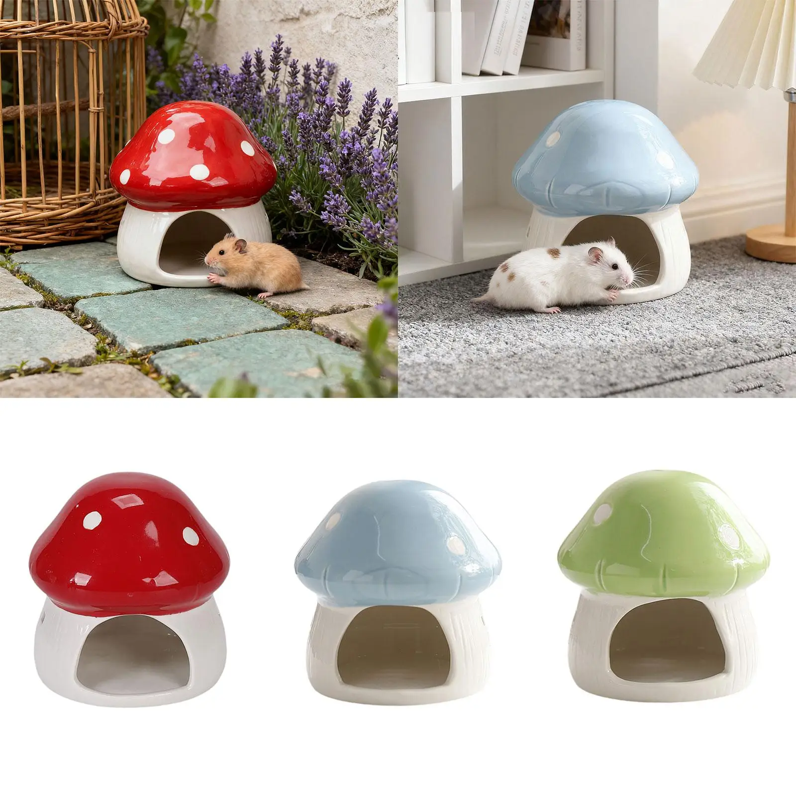 Ceramic Hamster House Small Animal Hideout for Chinchilla Small Animals Rats