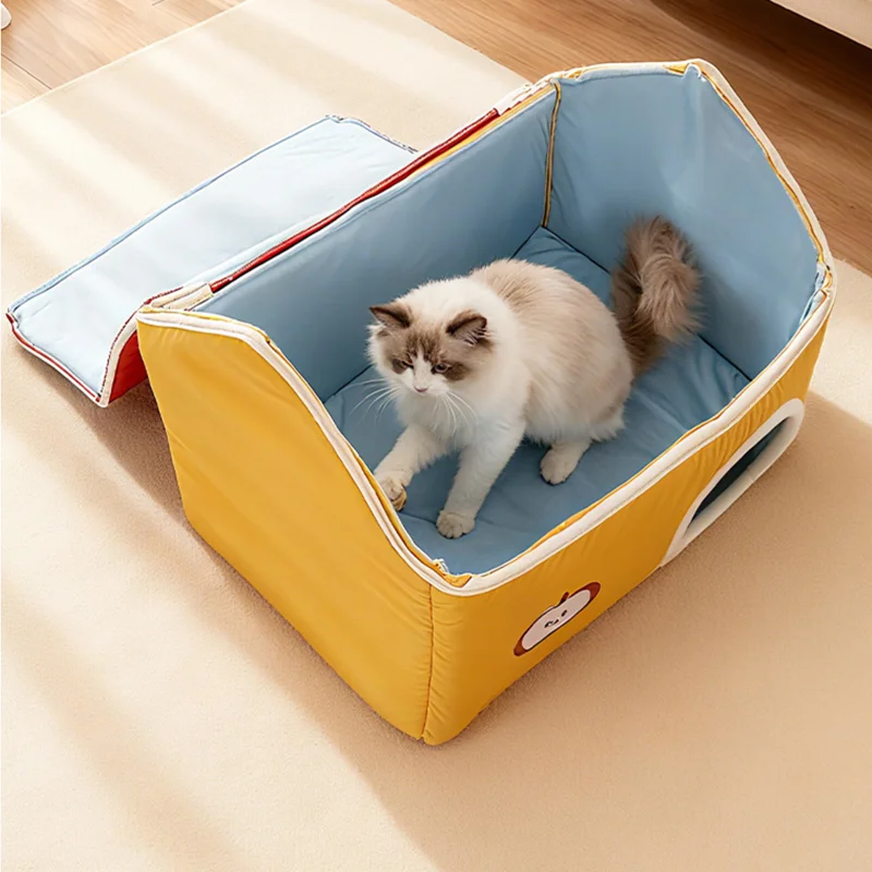 Nido para gatos, suministros para mascotas, casa para perros, cama nido lavable de doble uso para mascotas, nido para gatos, casa para mascotas, mayor calidez en invierno - imagen 2