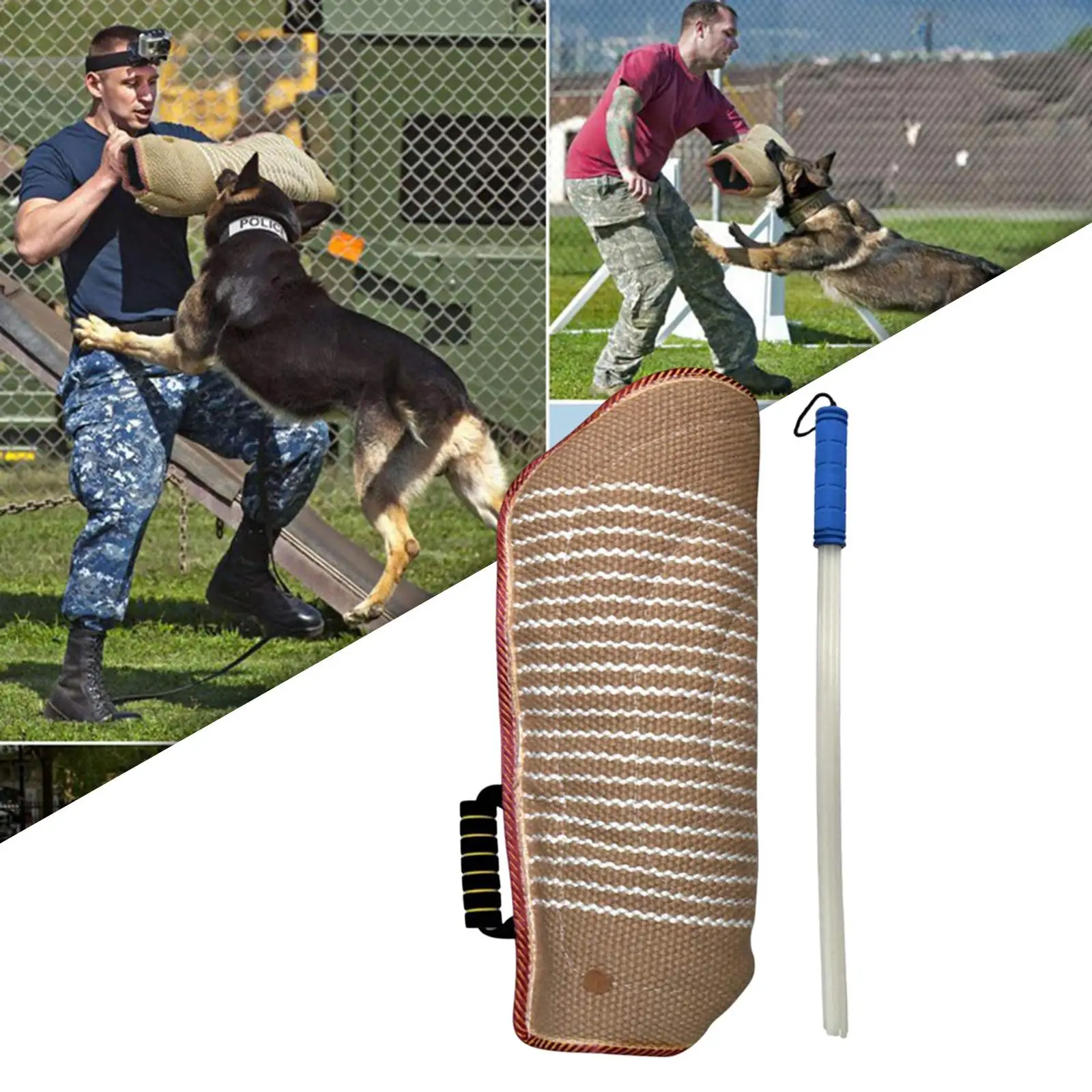 Dog Bite Sleeve Training Protector Equipment Whip Agitation Stick for German Shepherd Puppy Work Dog Chewing Playing