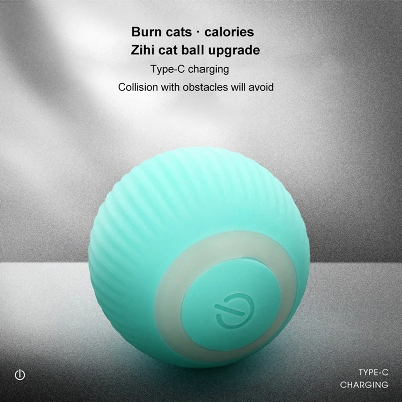Juguete de bola de gato inteligente con luz, puzle interactivo automático con carga USB, juguete de rompecabezas autoenrollable para interiores, Regalos divertidos para gatos y gatitos - imagen 5