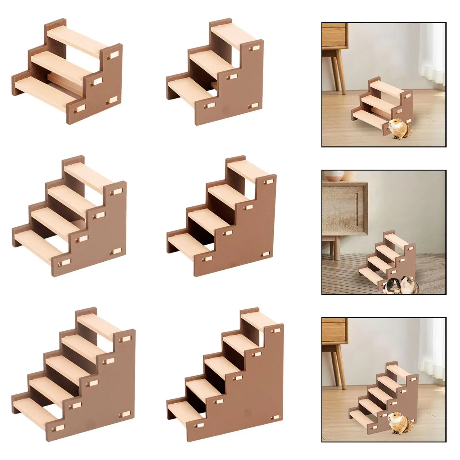 DIY Hamsters Climbing Ladder Toy for Gerbils Mice Sturdy Habitat Accessories