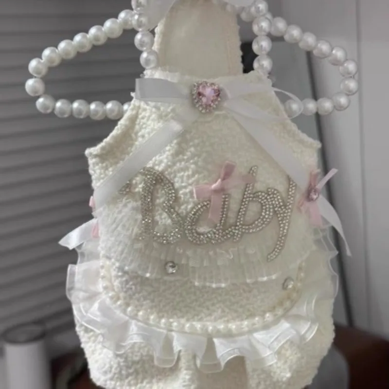 Vestido Princesa con Perlas para Perro Pequeño – Ropa Elegante para Cachorro - imagen 3