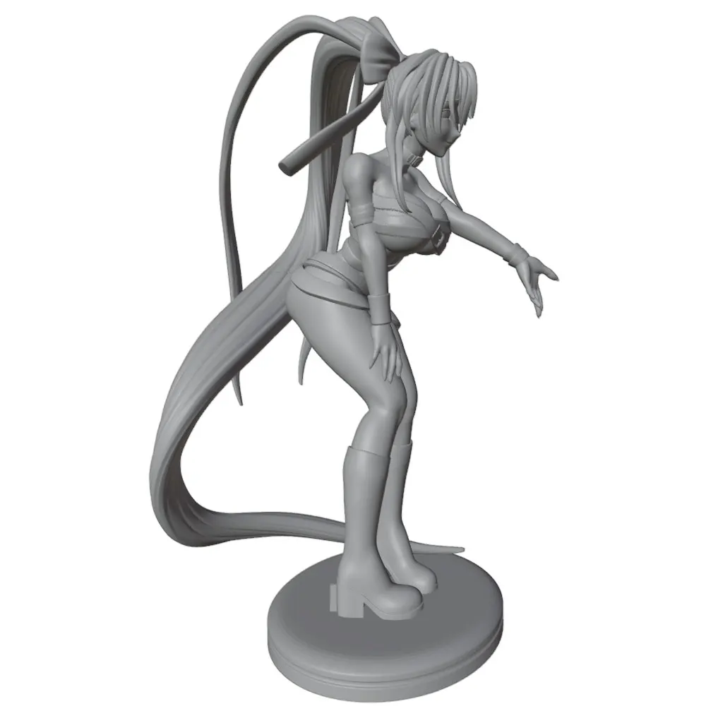 Estatua personaje anime – Miniatura gris sin montar ni pintar - imagen 2