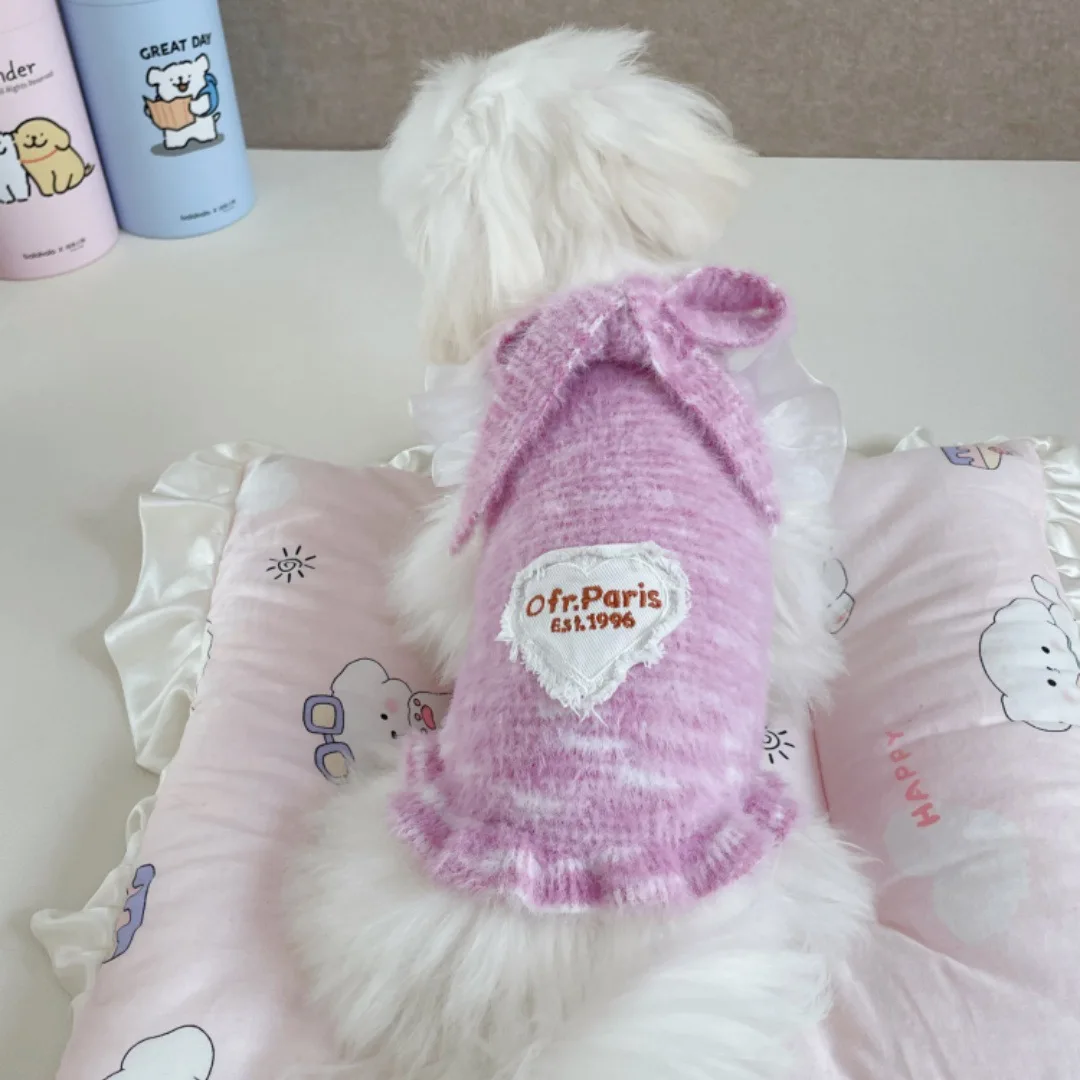 Camisola de encaje de princesa para perros pequeños, chaleco, camisola de Yorkshire, ropa para cachorros, ropa para perros pequeños - imagen 3