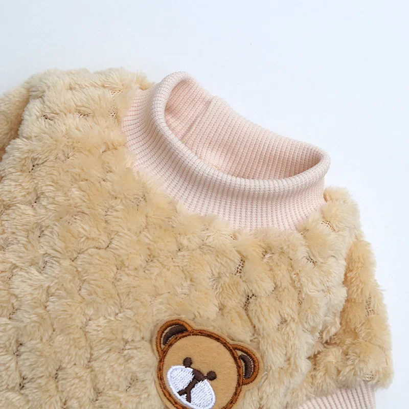 Ropa cálida de invierno para mascotas, jersey para cachorros y gatos pequeños, chaleco de lana suave para Chihuahua, disfraz de Bulldog Francés, chaqueta Yorkie Pug - imagen 3