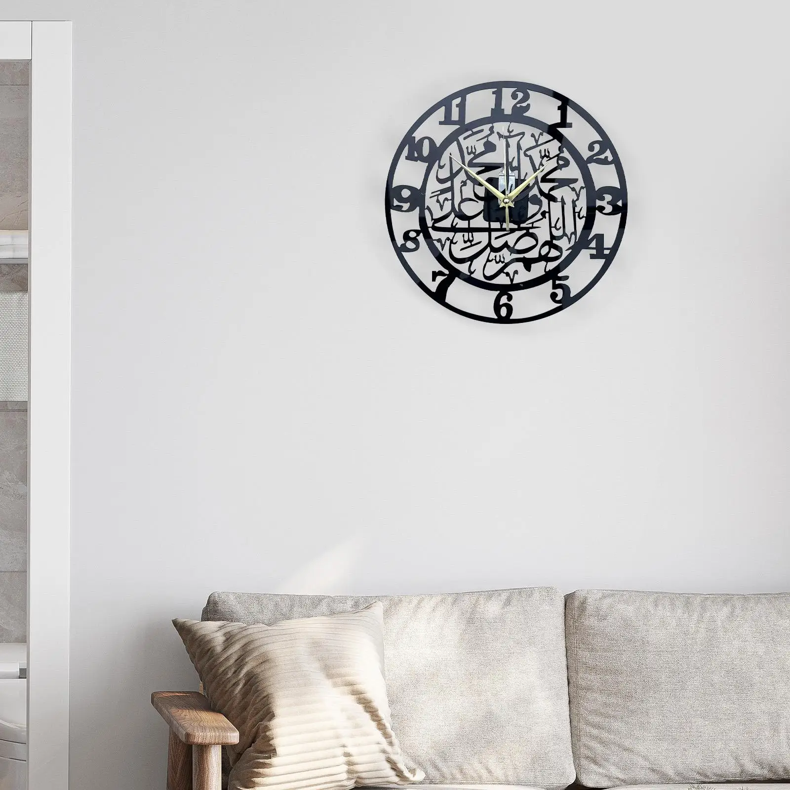 Reloj de pared acrílico para decoración del hogar, reloj colgante de regalo, reloj redondo de 30cm para dormitorio, Navidad, Hotel, aniversario, baño
