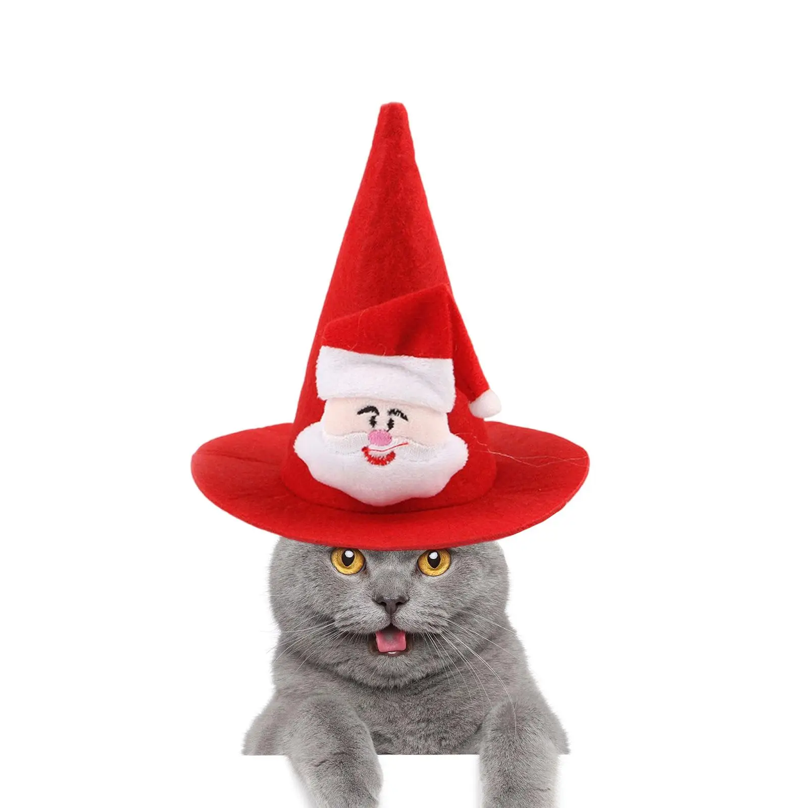 Gorro de Navidad para mascotas, tocado para mascotas, encantador vestido de Navidad para gatos pequeños y medianos, gorros para gatos para celebración navideña - imagen 4