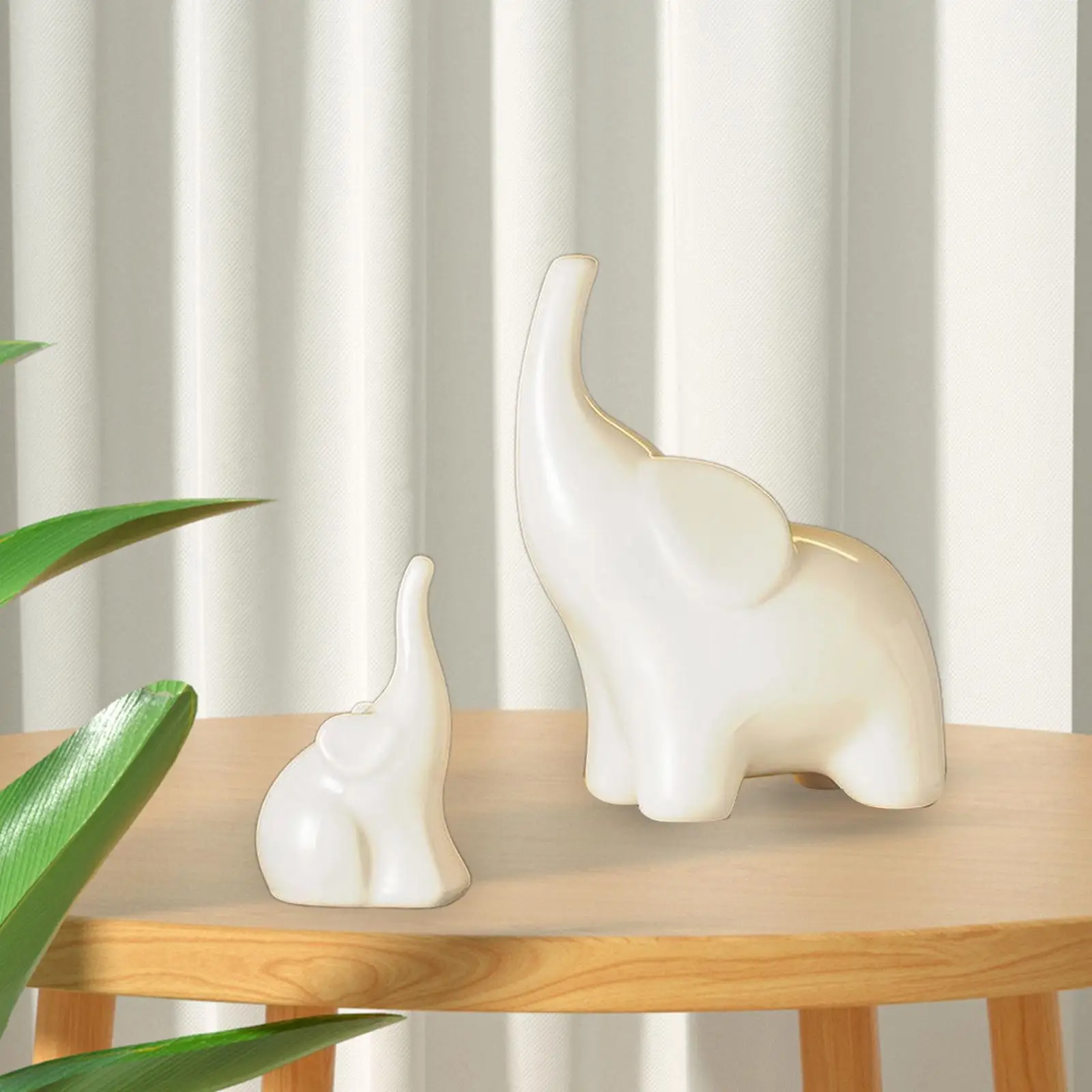 2 Pieces Elephant Sculptures Collectible Animal Statues Desktop Decorations for TV Cabinet Entryway Living Room Table Office 2 Pieces Elephant Sculptures Collectible Animal Statues Desktop Decorations for TV Cabinet Entryway Living Room Table Office