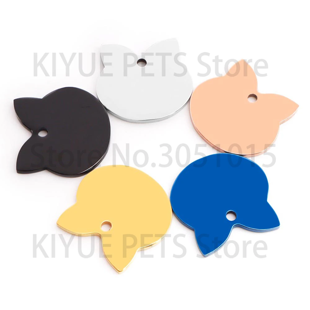 Placa identificación perro gato acero inoxidable – Forma y grabado personalizados - imagen 2