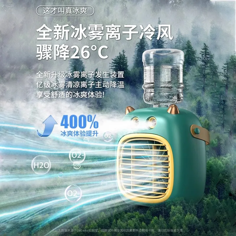 Nuevo aire acondicionado para mascotas, artefacto de refrigeración, ventilador pequeño para el hogar, perro, gato, conejo, Enfriador de verano, ventilador de aire acondicionado eléctrico silencioso - imagen 3