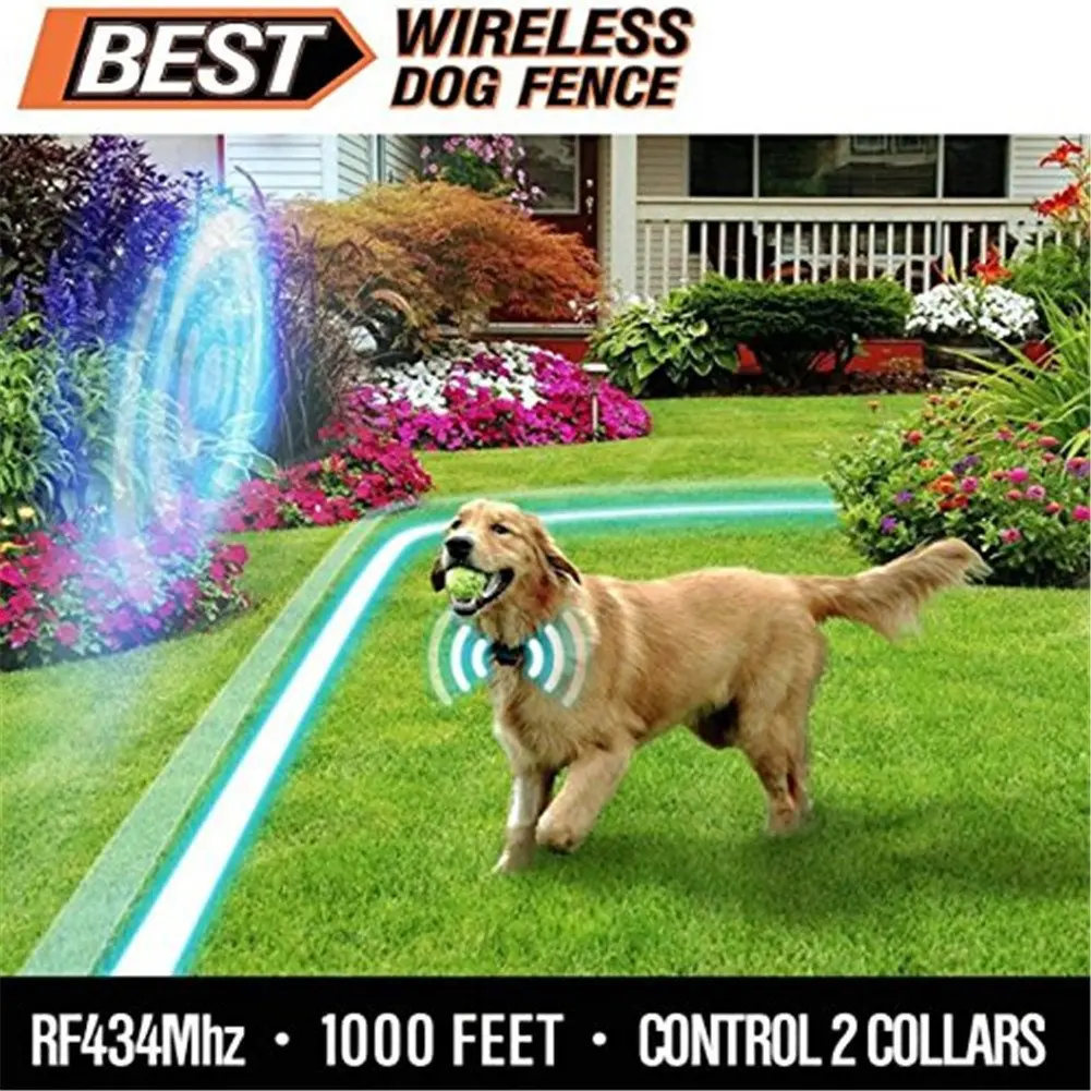 Valla eléctrica para perros con collar y ajuste de 6 niveles - imagen 5