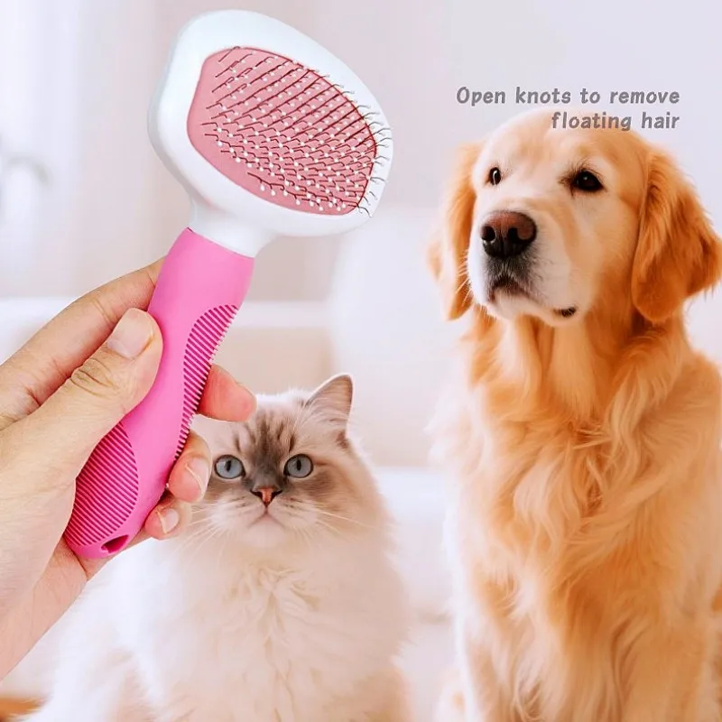 Cepillo masaje para perros y gatos – Retira pelo y desenreda sin dañar - imagen 2