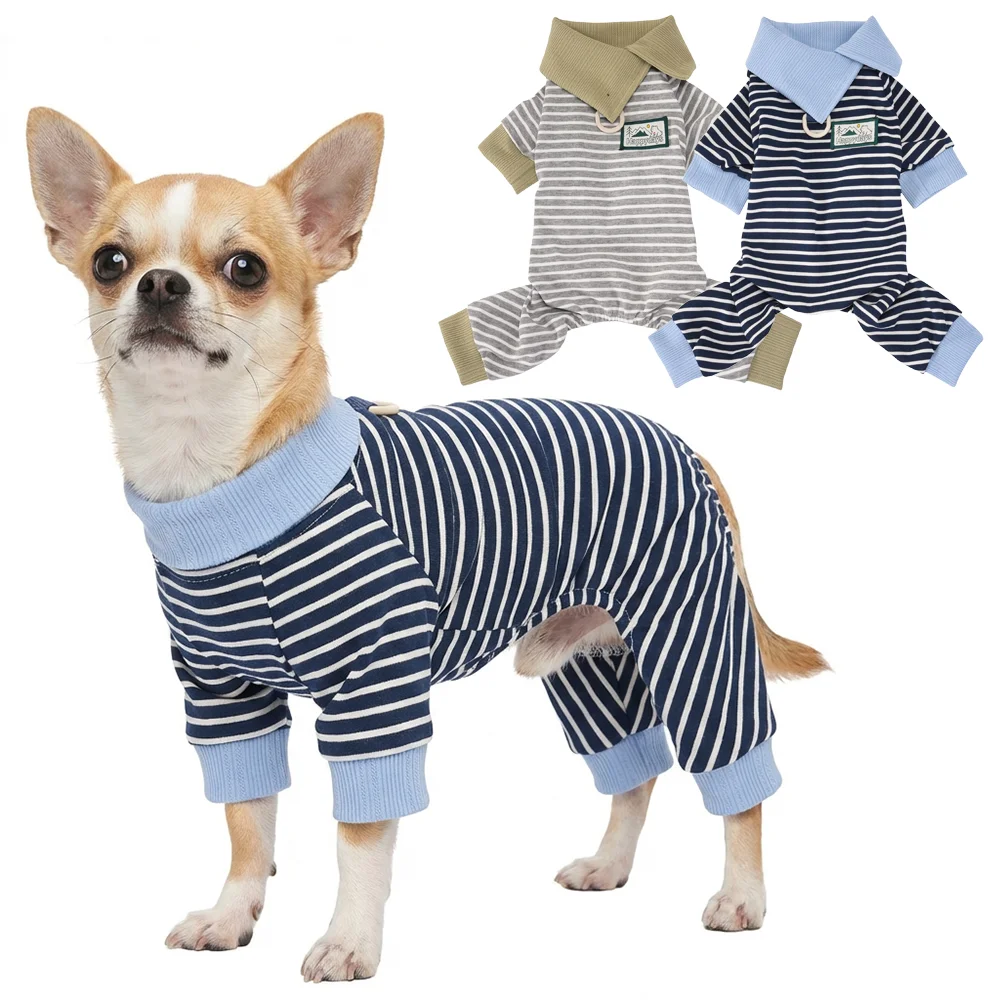 Mono body a rayas cálido y suave para perros y gatos - imagen 3