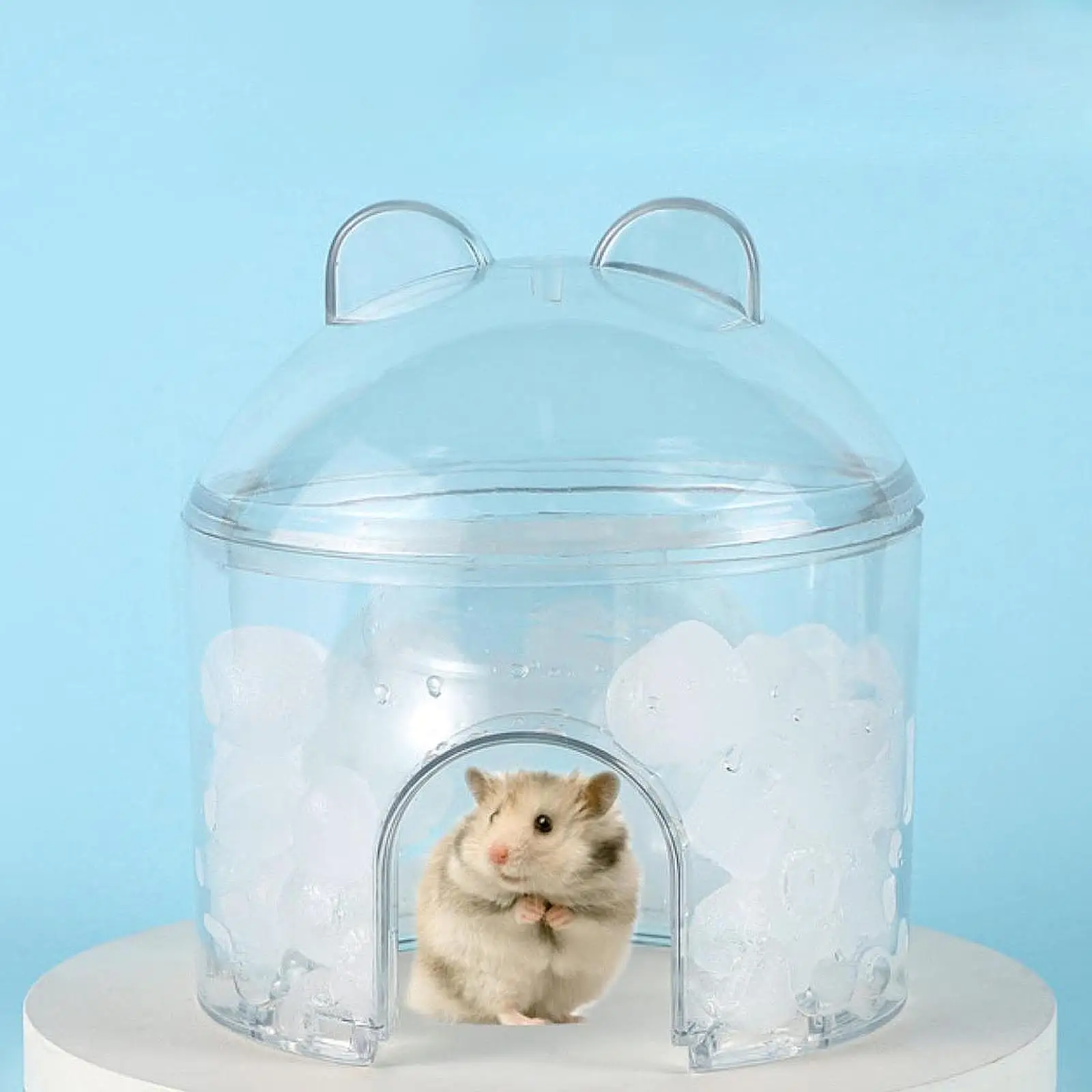 Casa escondite para hámster, decoración de cueva de nido fresco, cabaña pequeña, cama fresca para mascotas para gerbil, Chinchilla, hámster, animales pequeños, ardilla - imagen 4