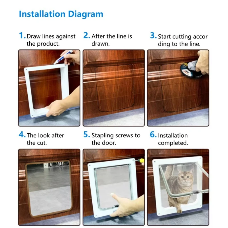 Puerta automática RFID para gatos con sensor de entrada - imagen 3