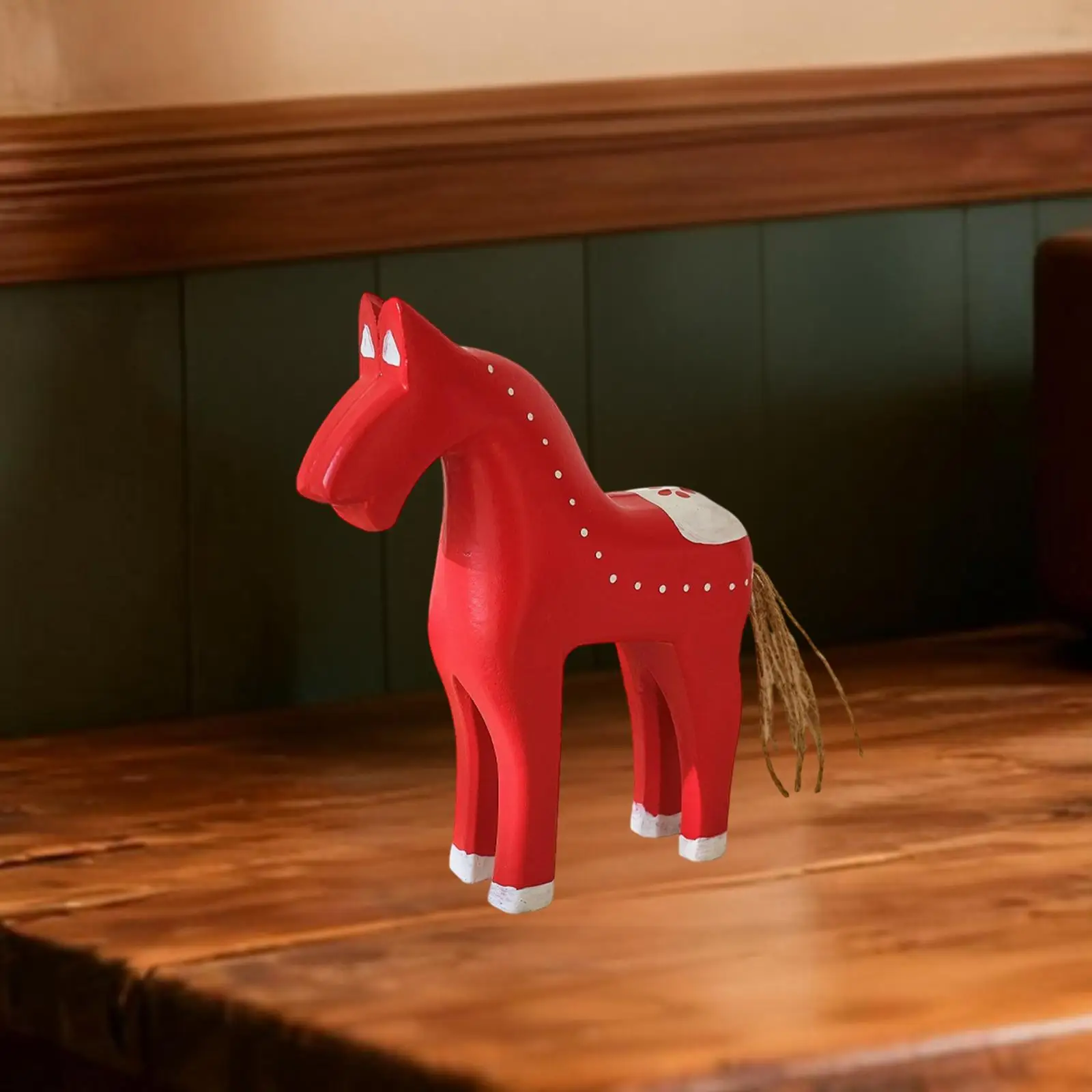 Estatuilla de estatua de caballo de madera, figura de escritorio coleccionable, adorno de mesa de escritorio minimalista para tienda, gabinete, mesita de noche y dormitorio - imagen 5