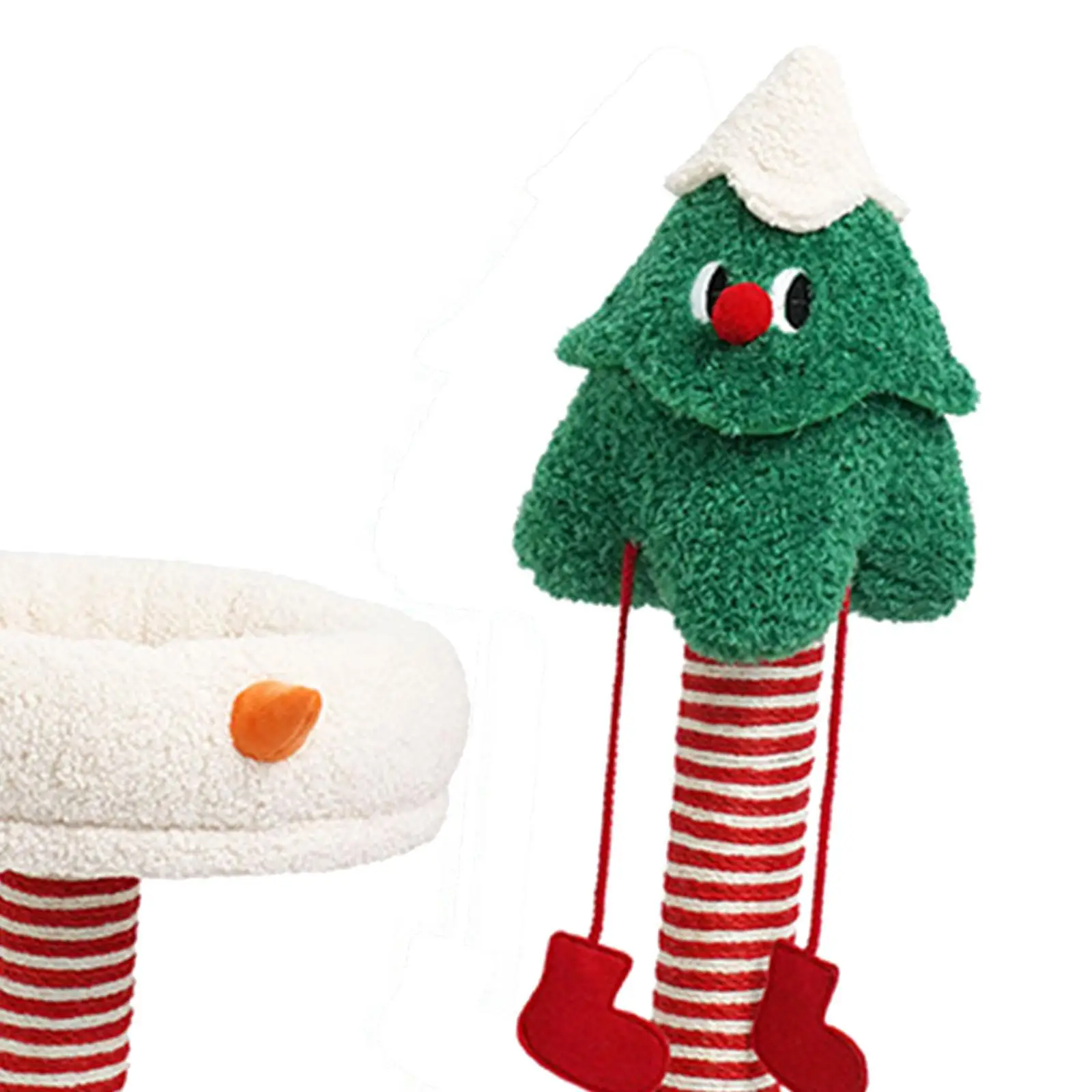 Cat Scratching Post Christmas Theme Cat Climbing Frame for Kittens Jumping