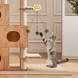 Divertido juguete eléctrico de elevación para mascotas, pelota telescópica automática para gatos, pelota de elevación inteligente para gatos
