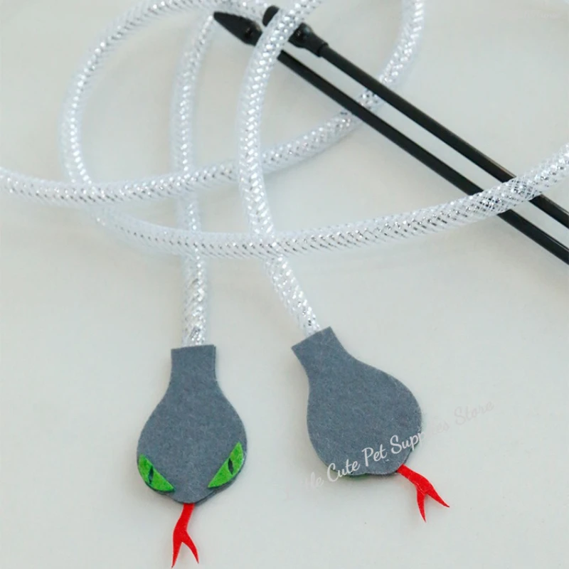 Palo divertido para gato con forma de serpiente de dibujos animados, juguete para masticar para gatitos, juego interactivo para aliviar el aburrimiento, palo corto, suministros para mascotas - imagen 3