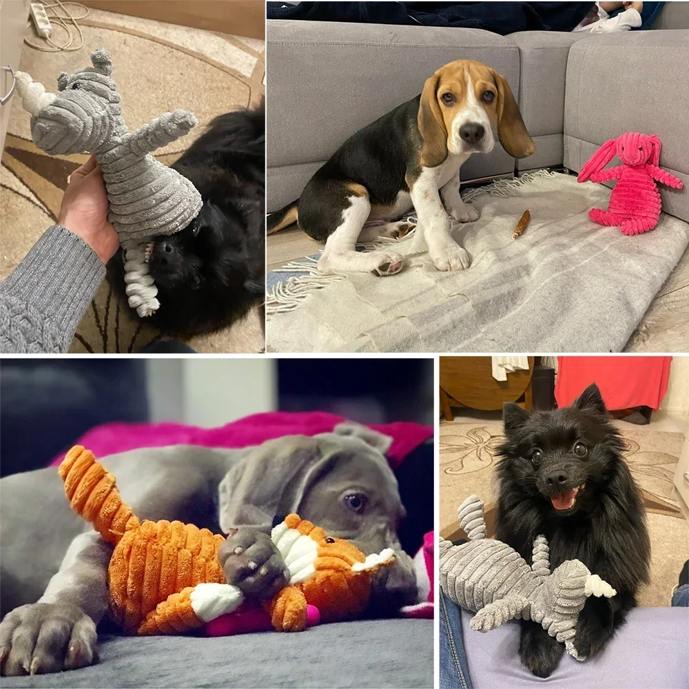 Juguete de peluche para perros - chirriante y resistente a mordidas - imagen 4