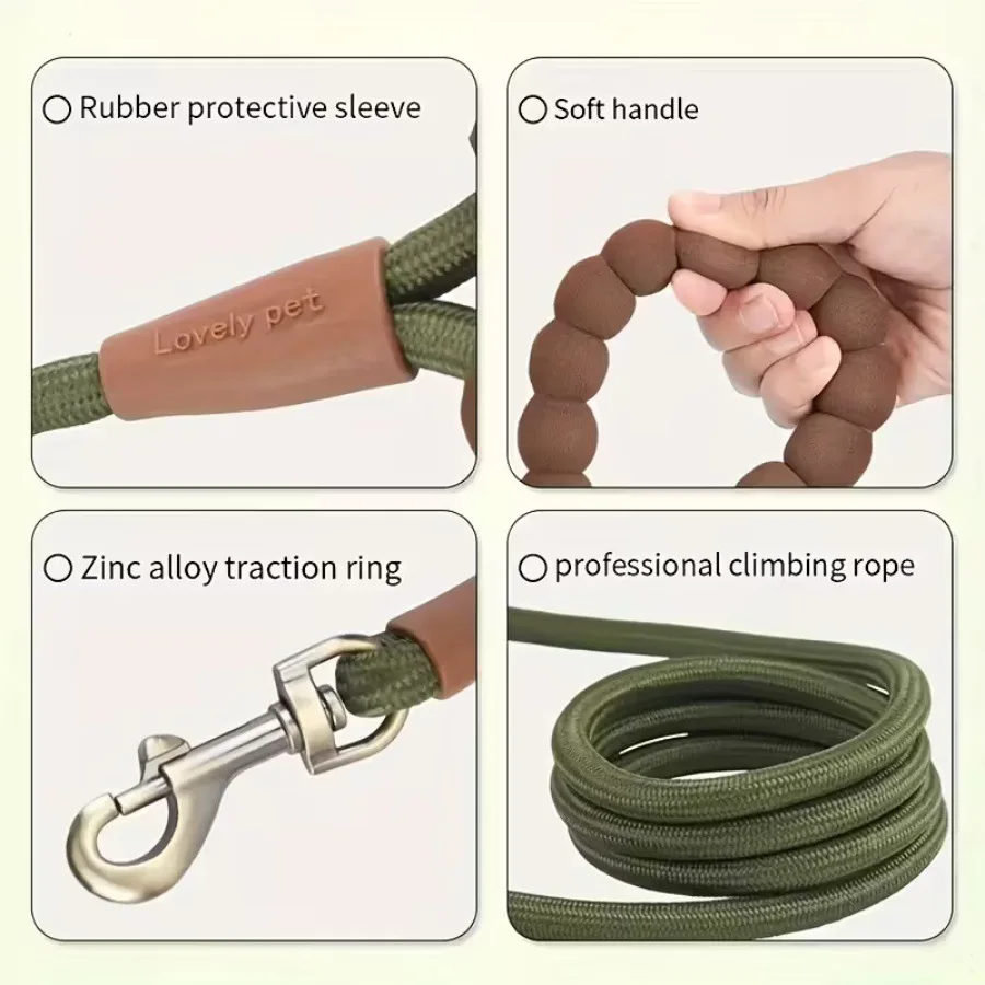 Correa para perros de nylon resistente con mango acolchado - imagen 4