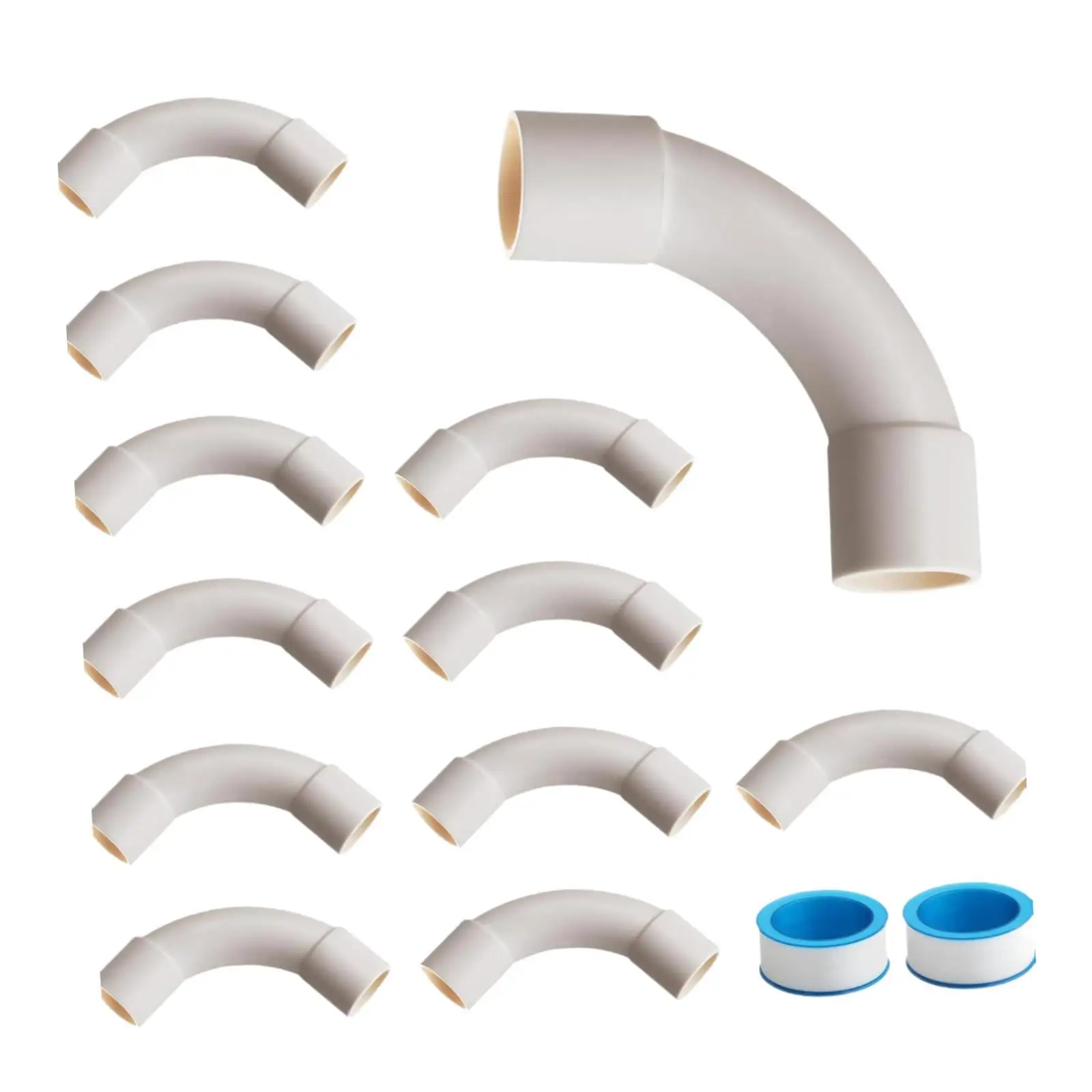 Conectores Codo y Adaptador de Manguera PVC para Tuberías Jardín Hogar - imagen 2