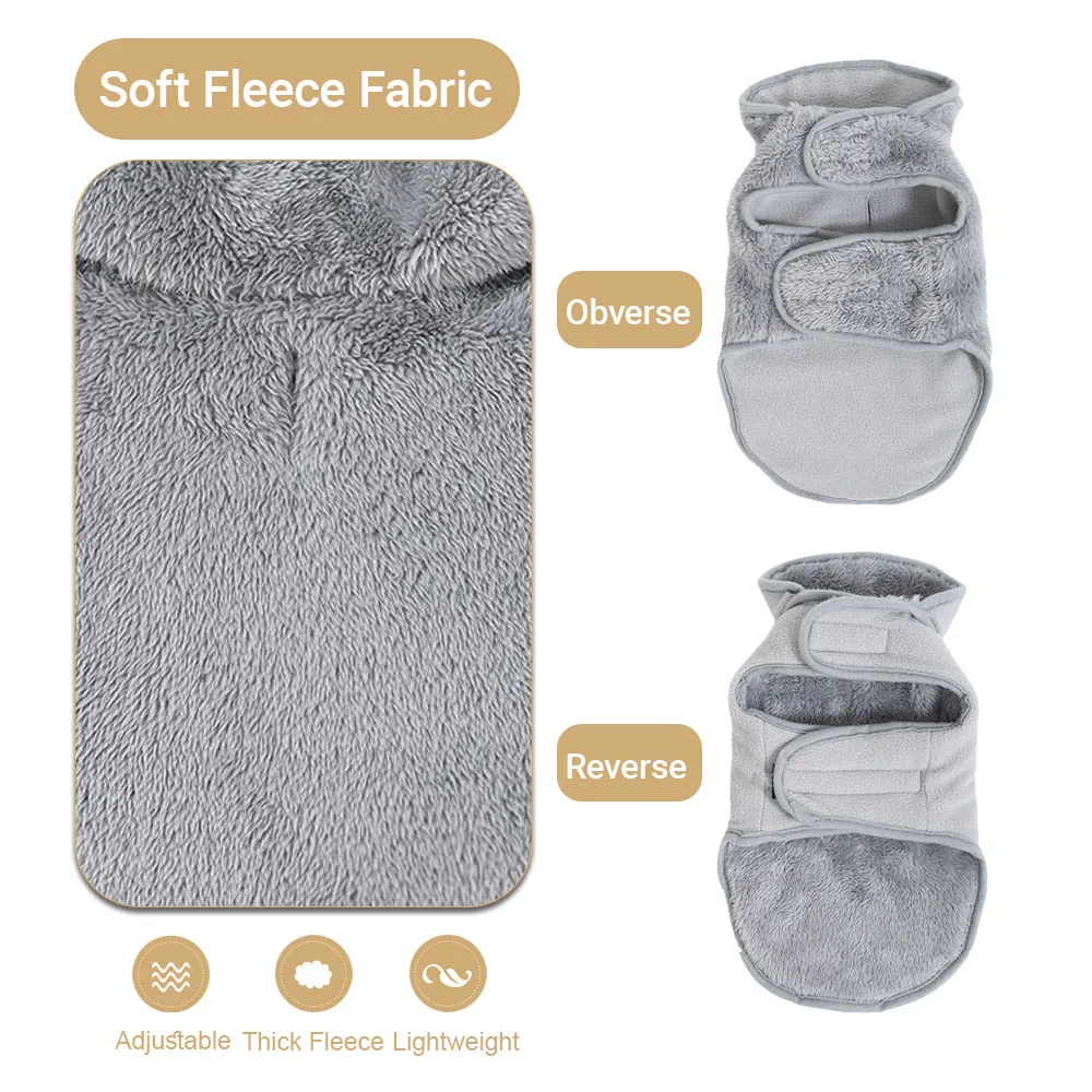 Abrigo Reversible para mascotas, ropa cálida de invierno para perros grandes y gatos, suéter de lana suave para cachorros, chaqueta, disfraz de Pug Yorkie - imagen 3