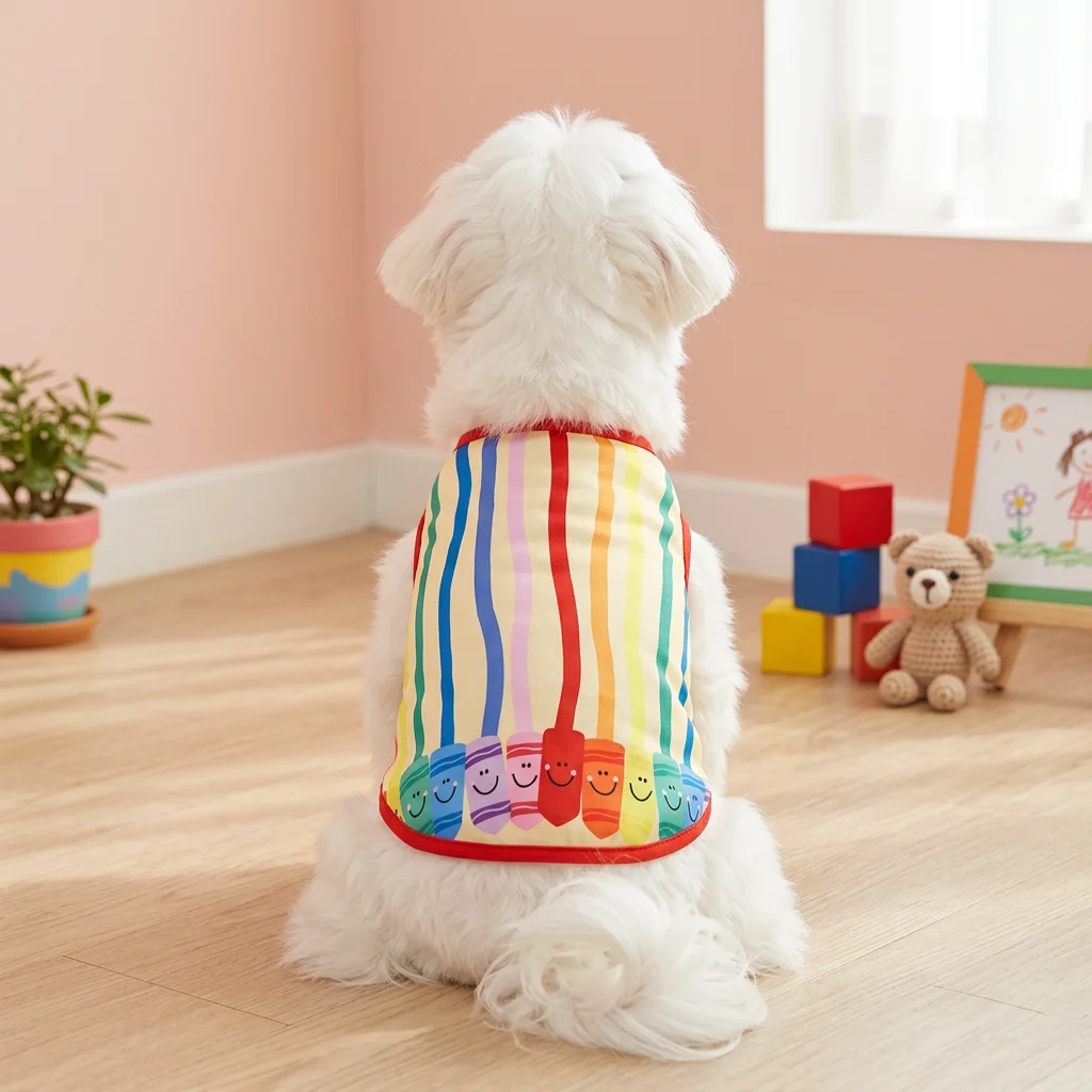 Chaleco divertido para perros y gatos, ropa colorida