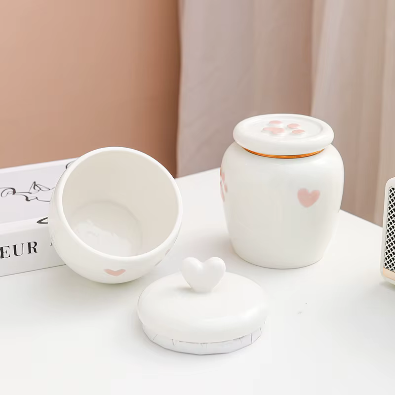 Urna ceramica para cenizas de mascotas con fotos - perros y gatos - imagen 2