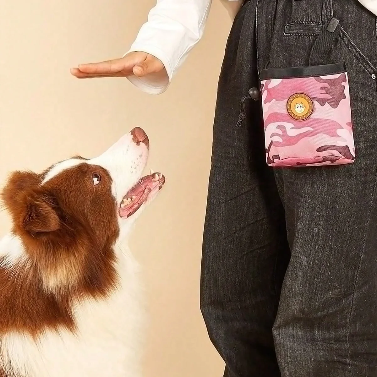 Bolsa de entrenamiento para perro, riñonera portátil con hebilla elástica ajustable para comida de perro - imagen 4
