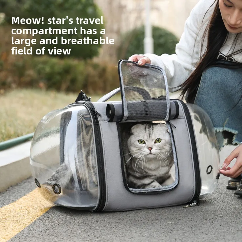 Bolsa de transporte cápsula espacial transpirable para perros y gatos - imagen 2