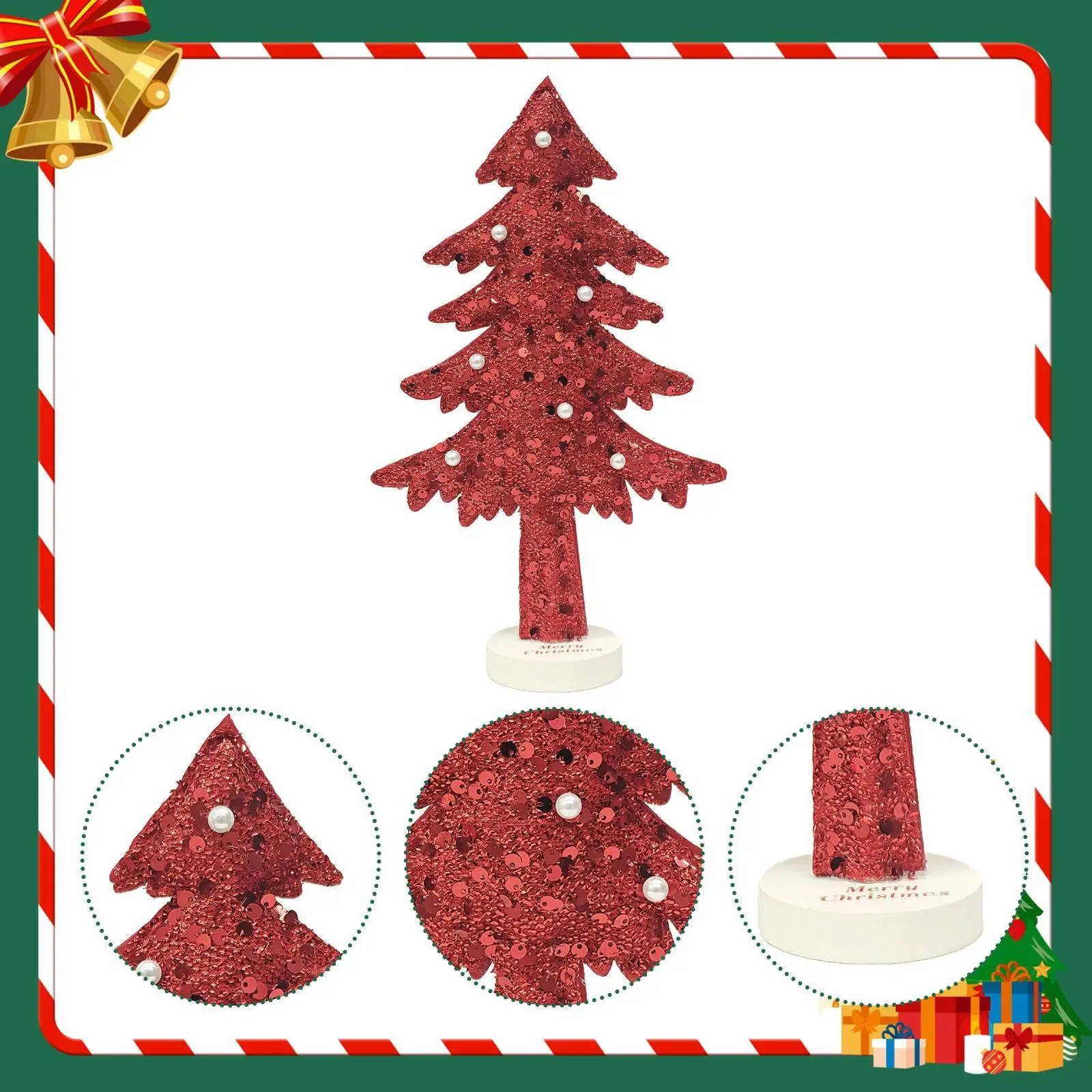 Árbol de Navidad para fiesta, mesa, decoración de escritorio, árbol de Navidad en miniatura para manualidades DIY, decoración de escritorio para el hogar - imagen 3