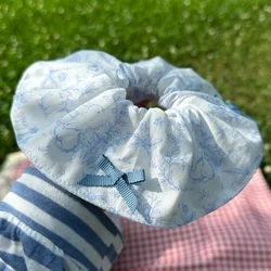 Estilo Pastoral lindo conejito patrón mascota bufanda babero para gatitos perros algodón suave azul Saliva toalla para gato sin pelo en verano primavera