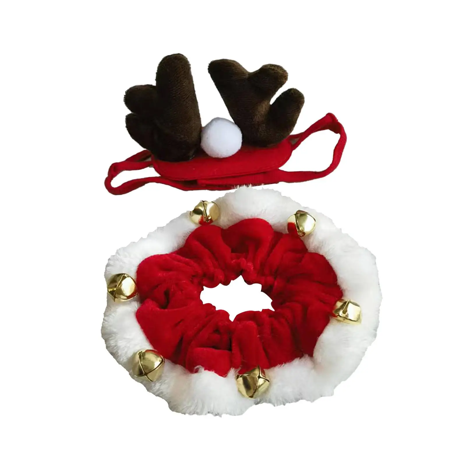 Christmas Cat Collar Outfit Pet Holiday Neckwear for Festival Shows Grooming