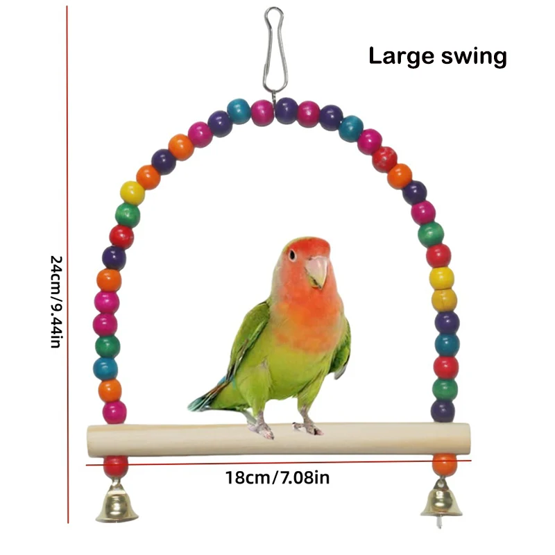 Cuerda de madera para loros – Juguete interactivo de entrenamiento - imagen 5