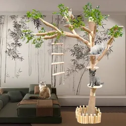 Árbol trepa gatos grande con plataformas y refugio