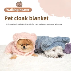 Manta de capa invierno cálida suave para gatos y perros