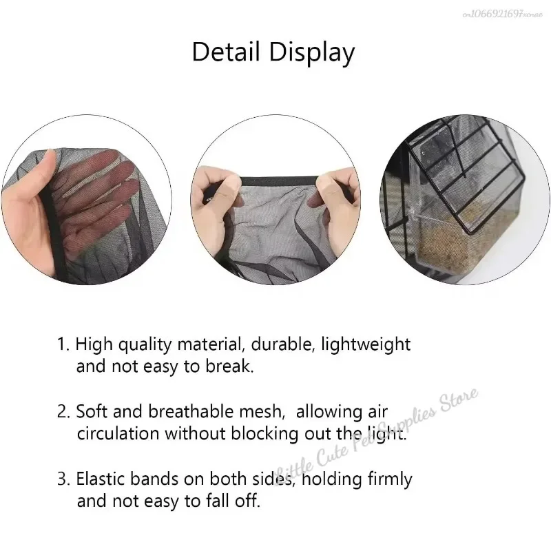 Cubierta de malla Para Jaula de pájaros, falda de carcasa, Red de fácil limpieza, protector de atrapamoscas, malla elástica, Jaula Para loros y Pajaros - imagen 4