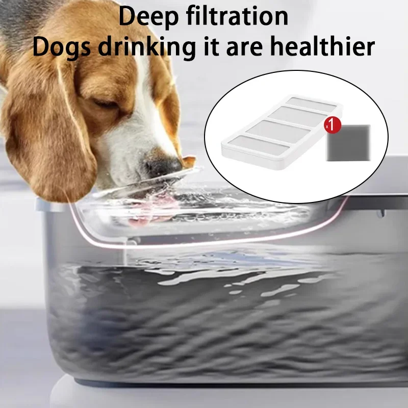 Dispensador de agua para mascotas, elemento filtrante profesional, microfiltro poroso, algodón, absorbe olores, accesorios de riego para gatos y perros - imagen 2