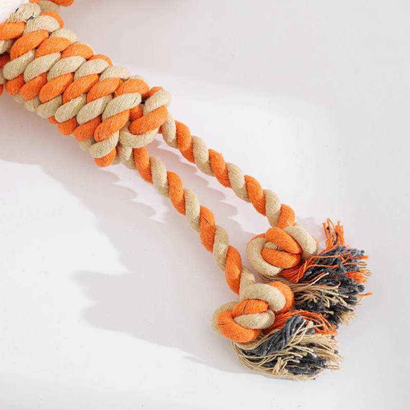 Juguete chirriante para perros pequeños, peluche suave para masticar, forma de Animal, resistente a las mordeduras, cuerda de algodón, suministros para mascotas - imagen 3