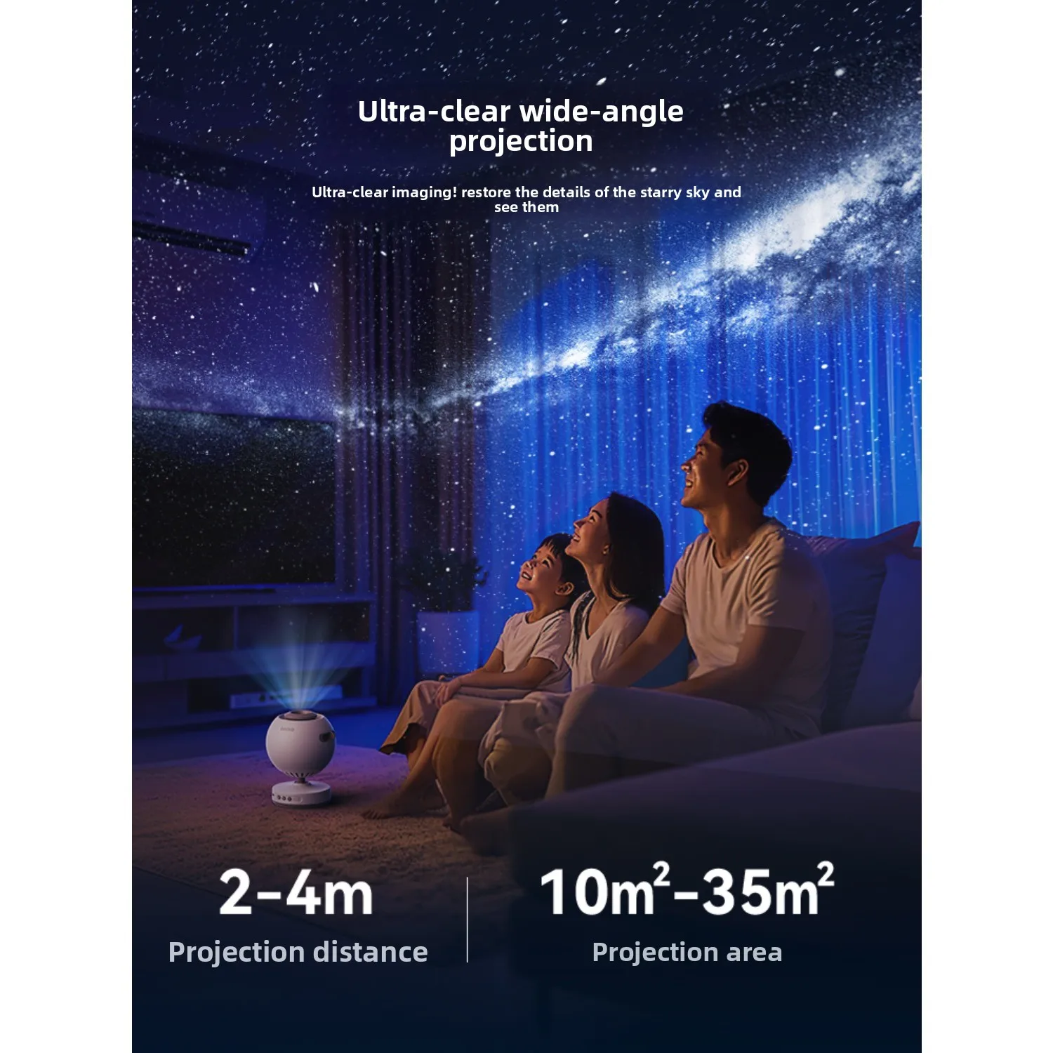 POCOCO Proyector de galaxia Proyector de luz de galaxia Proyector de estrellas Lámpara de luz nocturna con luz suave de alta definición para niños - imagen 3