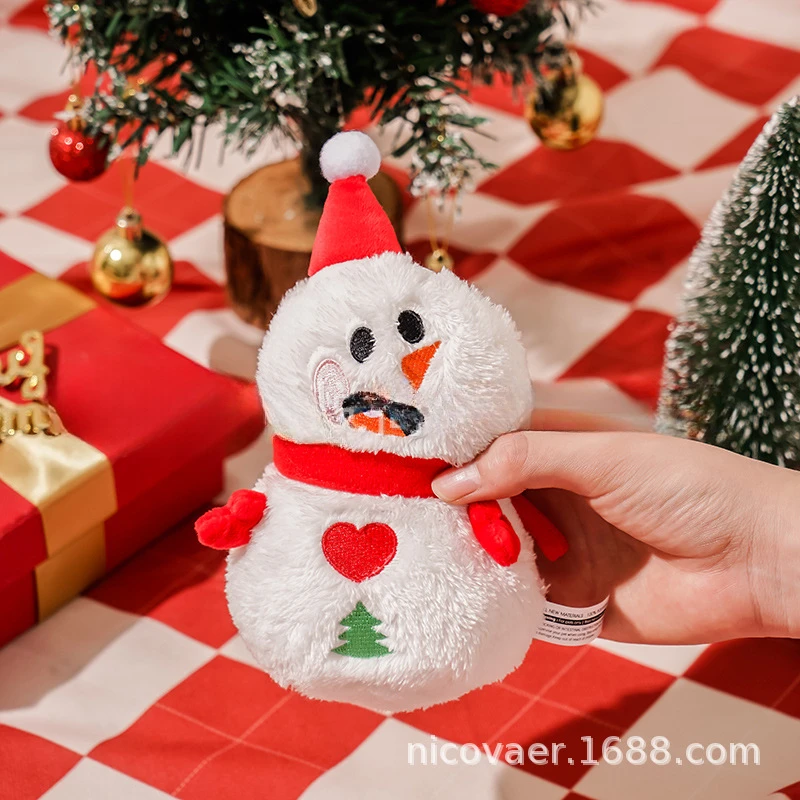Juguete de peluche de Navidad para mascotas, oso de espina, muñeco de nieve, árbol de Navidad, productos para cachorros, juguetes para perros pequeños, accesorios - imagen 2